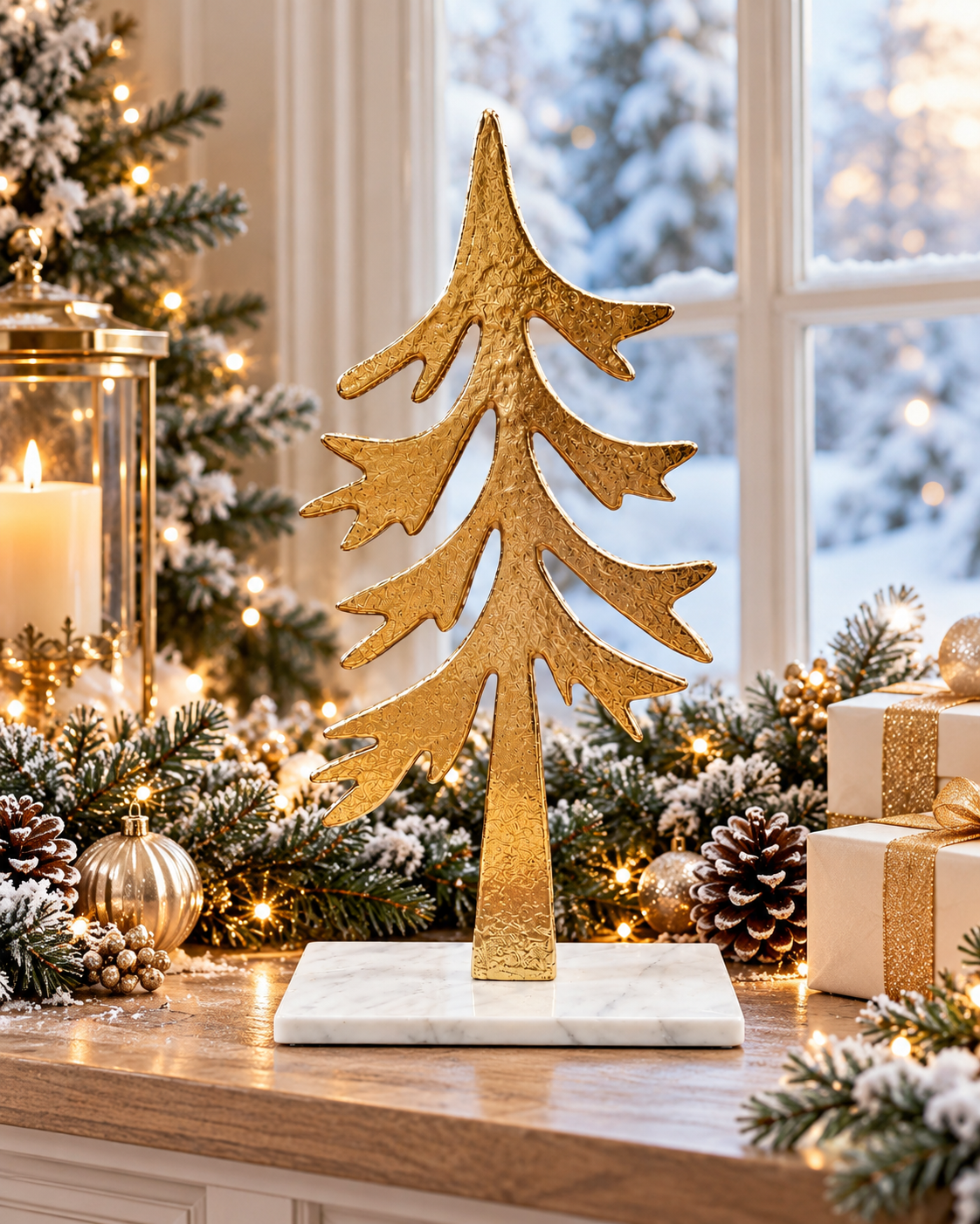 Golden Christmas Tree Large - Christmas decor