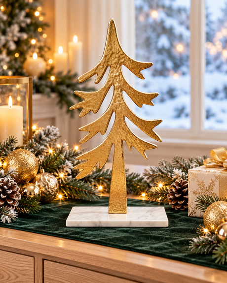 Golden Christmas Tree Small - Christmas decor