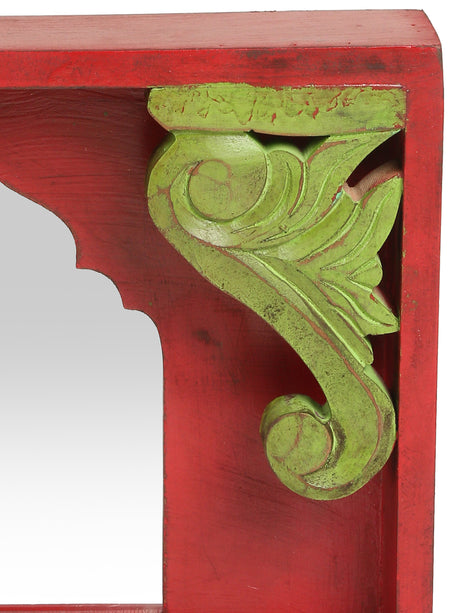 Mirror - Antique Red and Green