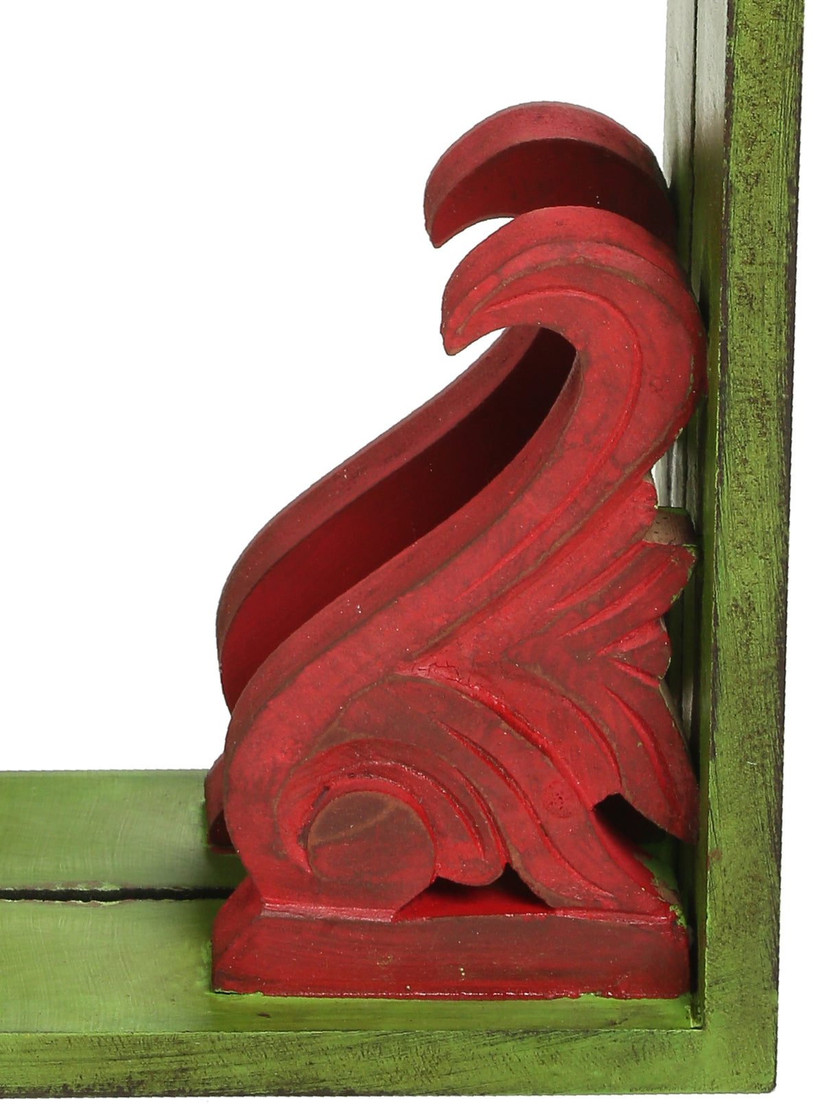 Mirror - Antique Green and Red