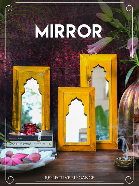 Antique-Style Wall Mirrors with Vintage Finish