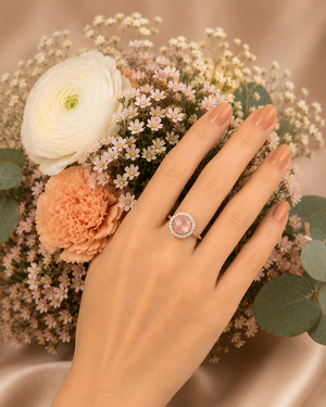 Alina Lt. Pink Emerald Spark Ring