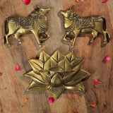 Brass Nandi Wall Hanging Set of 2 pcs