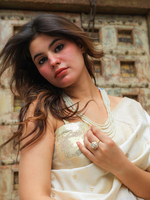 Kesar 5 line pearls necklace