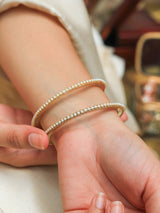Jahan Off white Beaded pearl Bangles