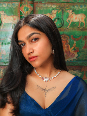 Hasnita tyaani kundan necklace set