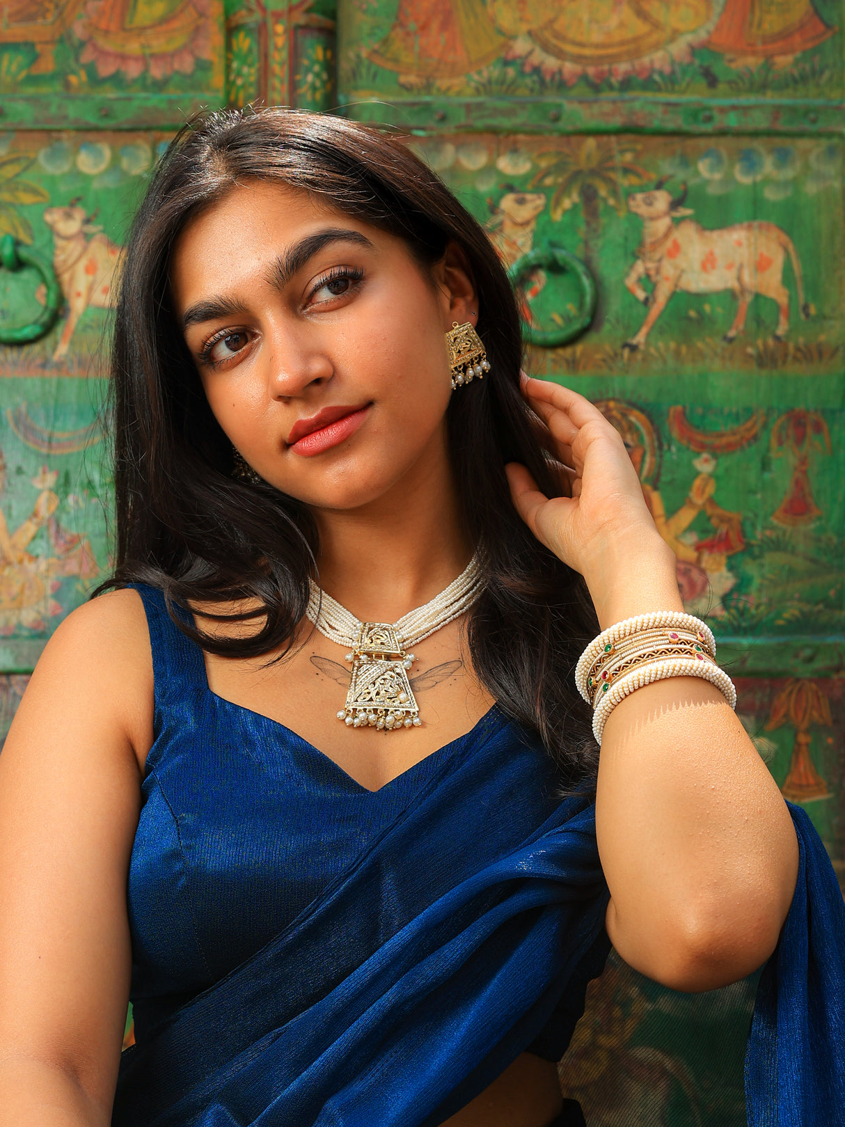 Nilofar jadau necklace set