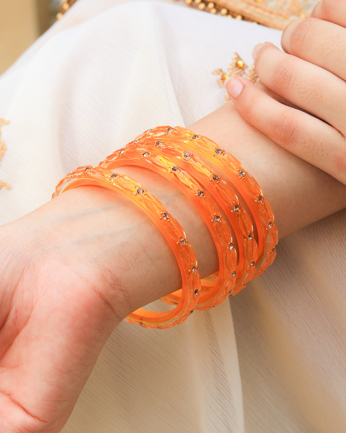 Soni Acrylic With Stone Bangles