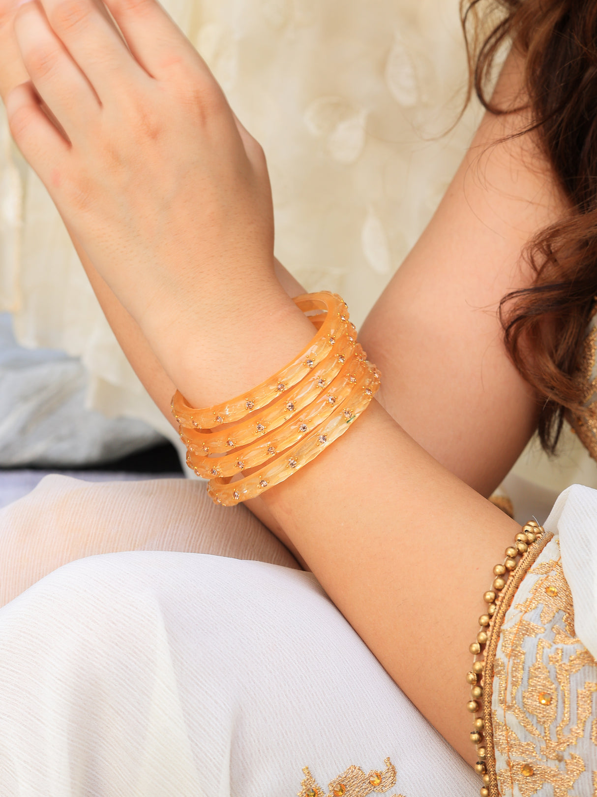 Soni Acrylic With Stone Bangles