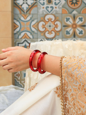 Sitara Acrylic With Diamond Cutting Bangles