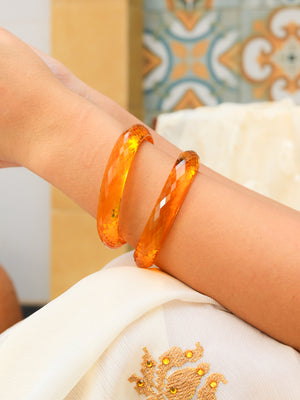 Sitara Acrylic With Diamond Cutting Bangles