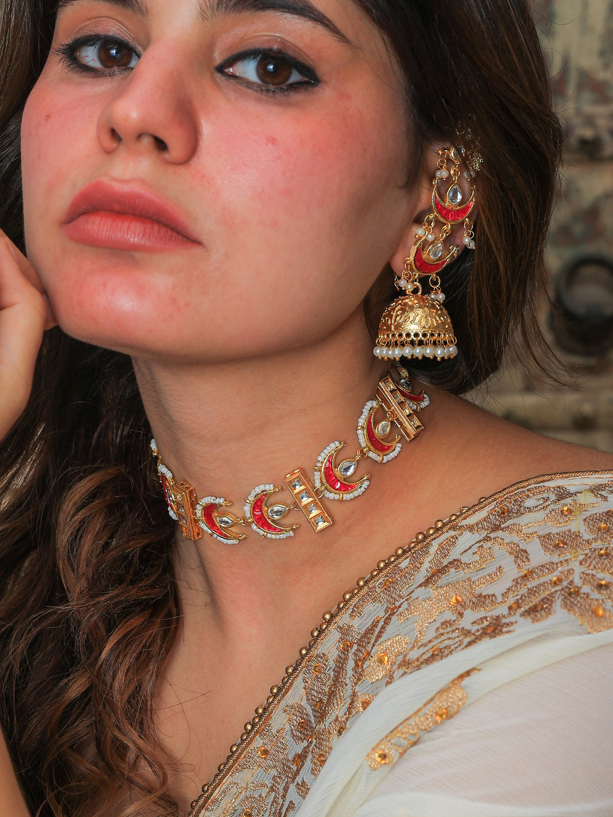 Nagma kundan choker set