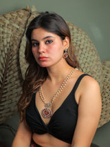 Umaid monalisa stone necklace set