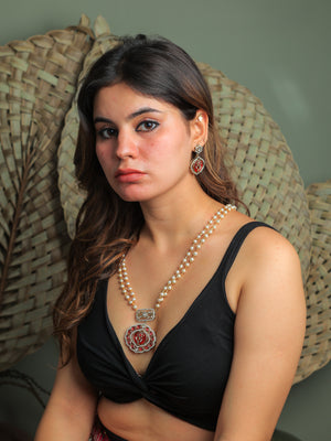 Umaid monalisa stone necklace set