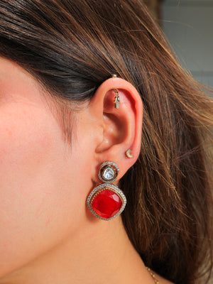 Kalpi Copper brass with stone necklace set