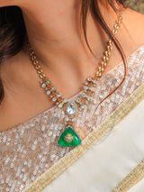 Parin Copper brass with stone necklace set