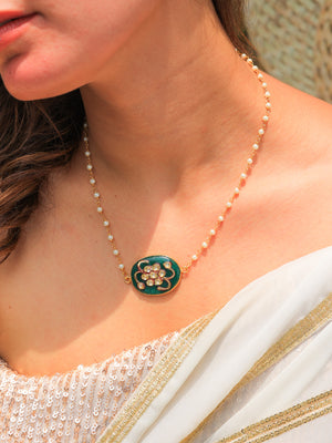 Kamna Enamel pendant necklace