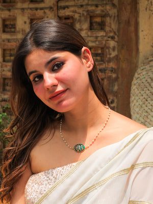 Kamna enamel pendant necklace