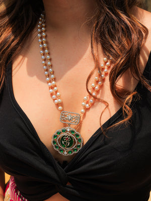 Umaid monalisa stone necklace set