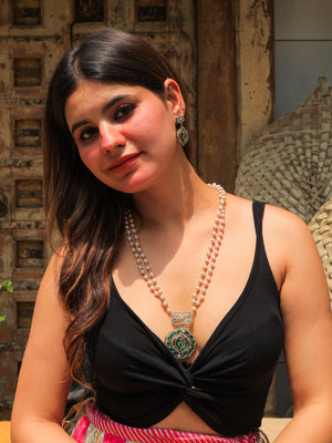 Umaid monalisa stone necklace set