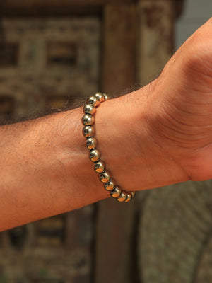 Unisex Money Magnet Bracelet (Golden Hematite Pyrite)