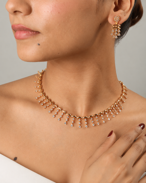 Aafreen Crystal Choker Set