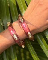 Chhavi Acrylic with Diamond Cutting And Mughal Motif Bangles