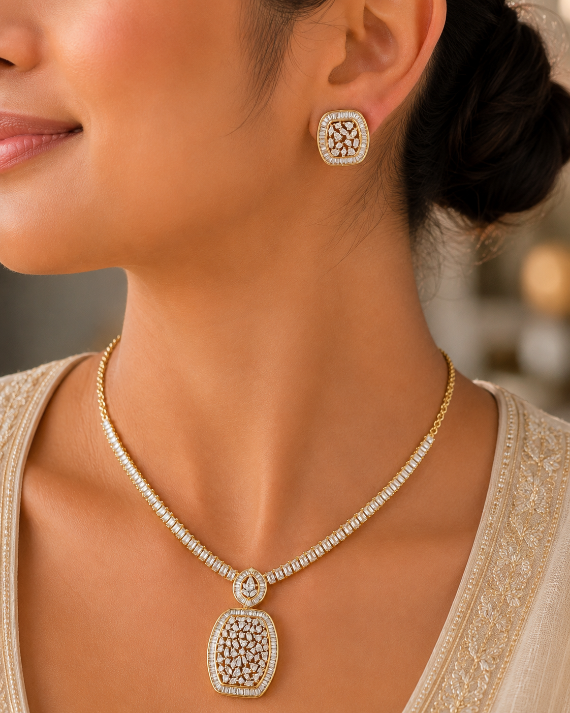 Poppy Jaal Motif Necklace Set