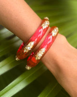 Chhavi Acrylic with Diamond Cutting And Mughal Motif Bangles