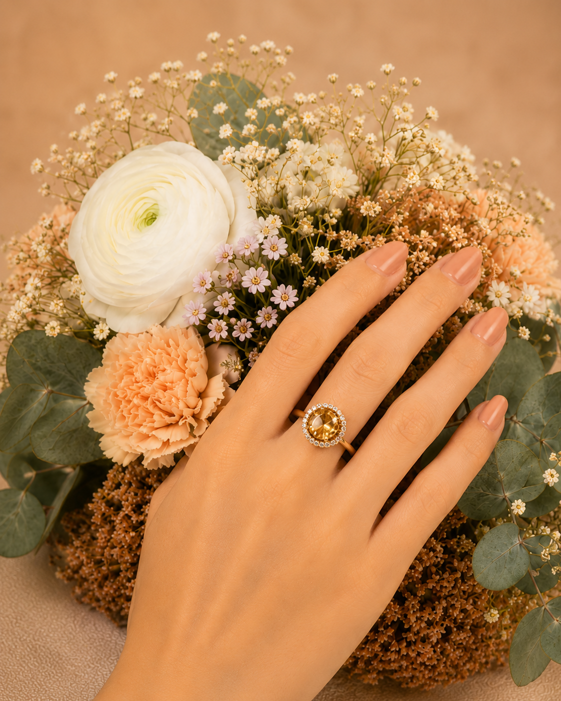 Alina Yellow Emerald Spark Ring
