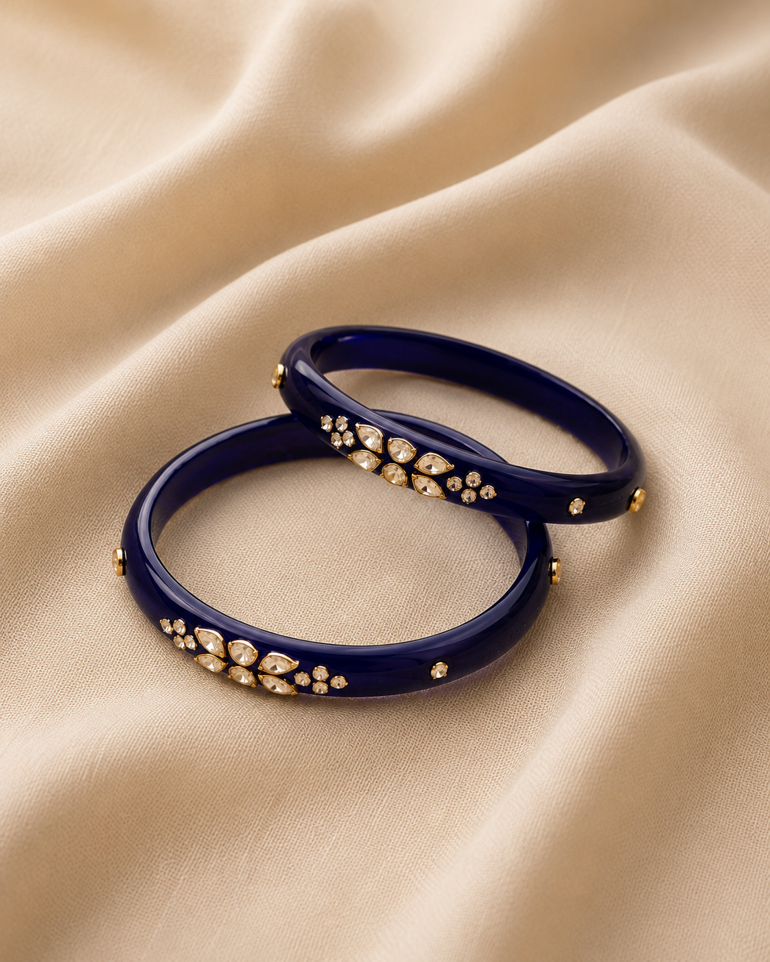 Raunak Royal Elegance Kundan Bangles (Set of 2pcs)