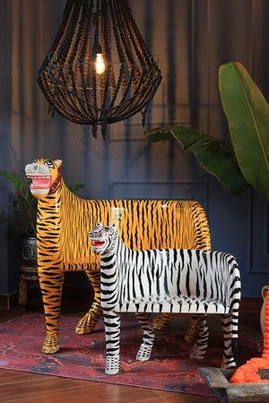 Wooden Tiger Chair Painted
