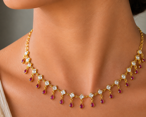 Chameli Drop Necklace Set