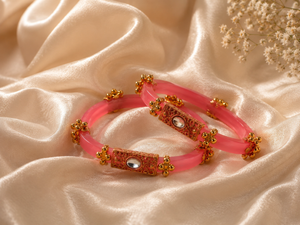 Jhankaar Regal Elegance Kundan Bangles (Set of 2 pcs)