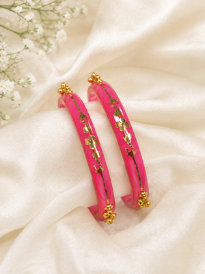 Arnika Pink Bloom Designer Bangles