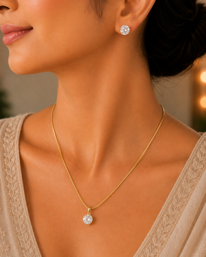 Aliza Dewdrop Solitaire Necklace Set