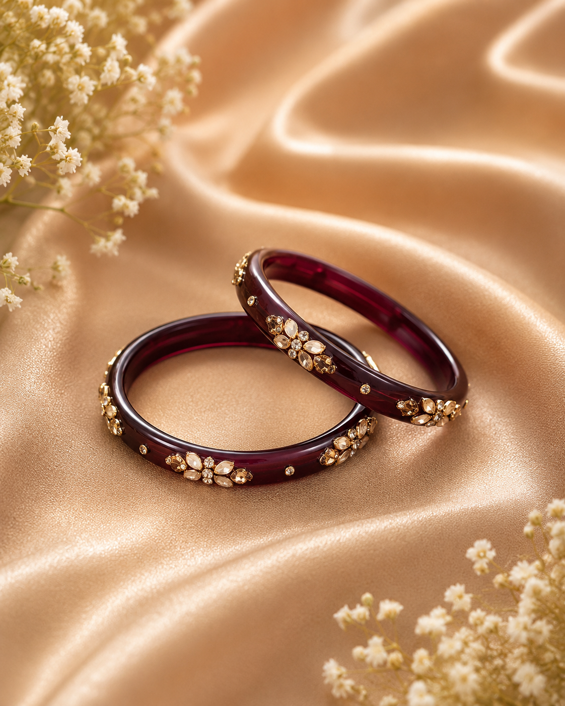 Raunak Royal Elegance Kundan Bangles (Set of 2pcs)