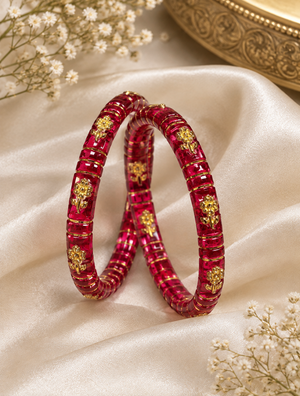 Mehr Ruby Flora Designer Bangles