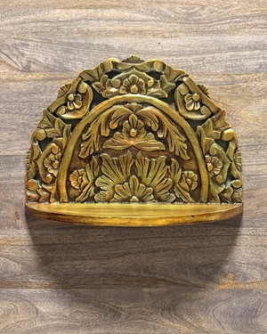 Antiquity Rustica Collective - Wooden Wall Carved Shelf