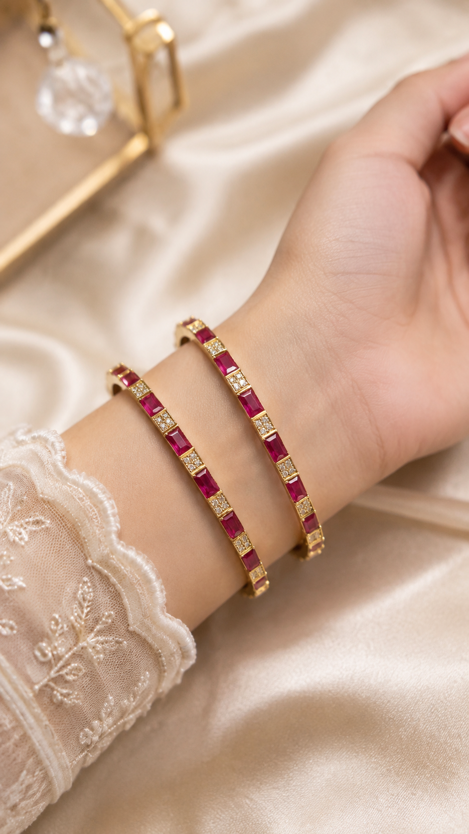 Giti Ruby Bangle-2pc set