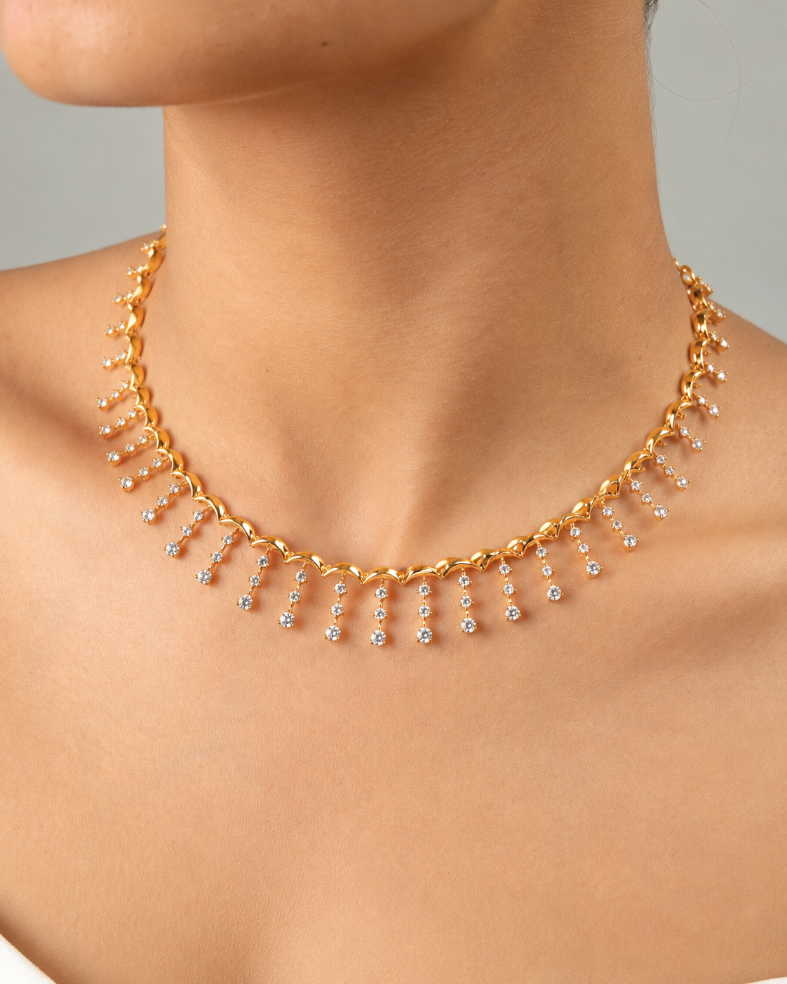 Aafreen Crystal Choker Set