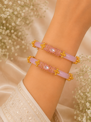 Jhankaar Regal Elegance Kundan Bangles (Set of 2 pcs)