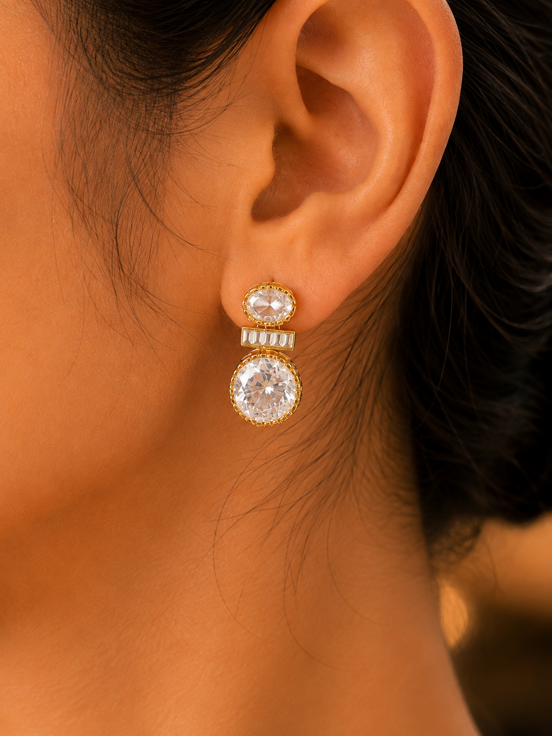 Motia Regal Oval Stone Necklace Set