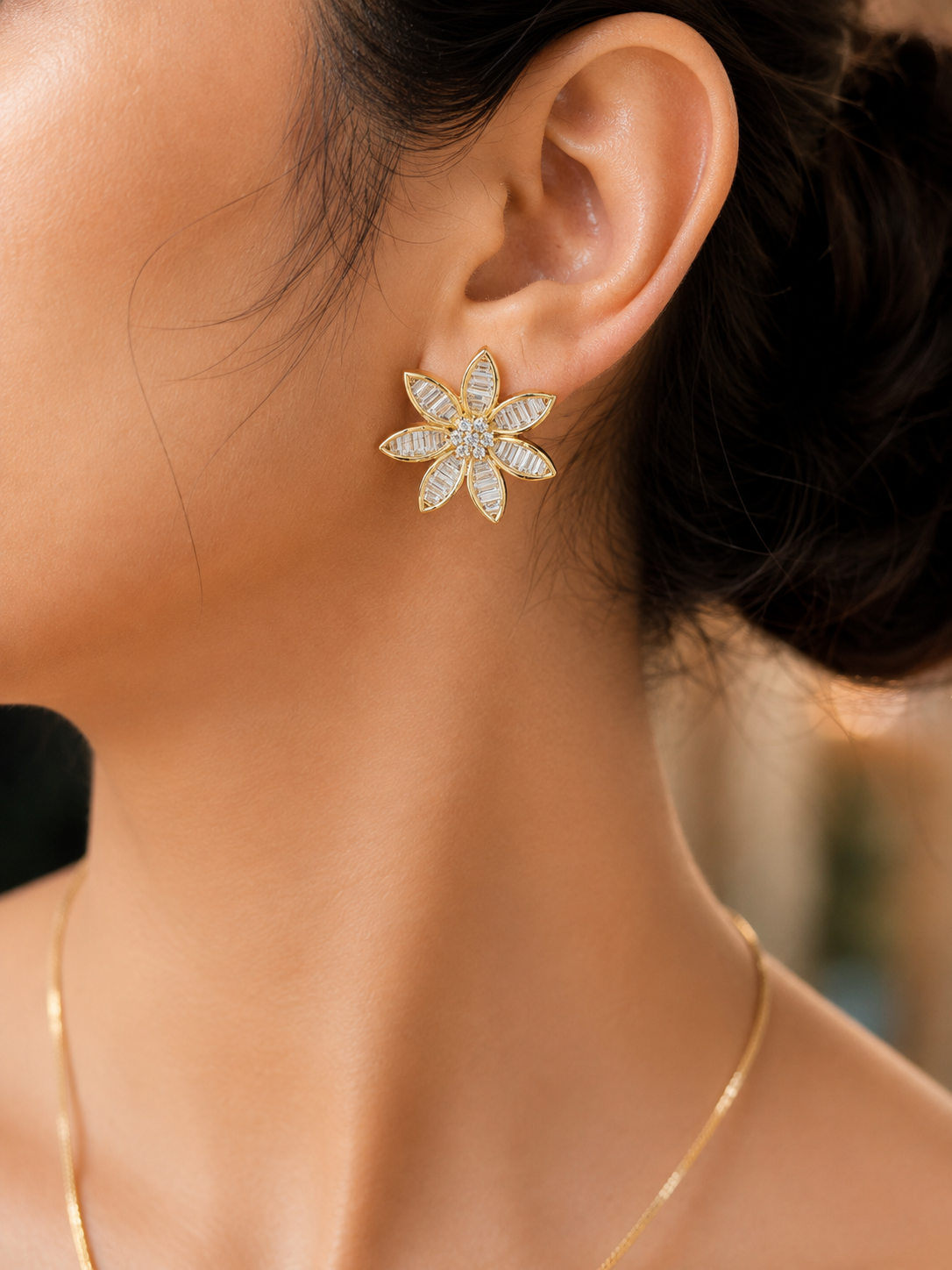 Champa Floral Bloom Necklace Set