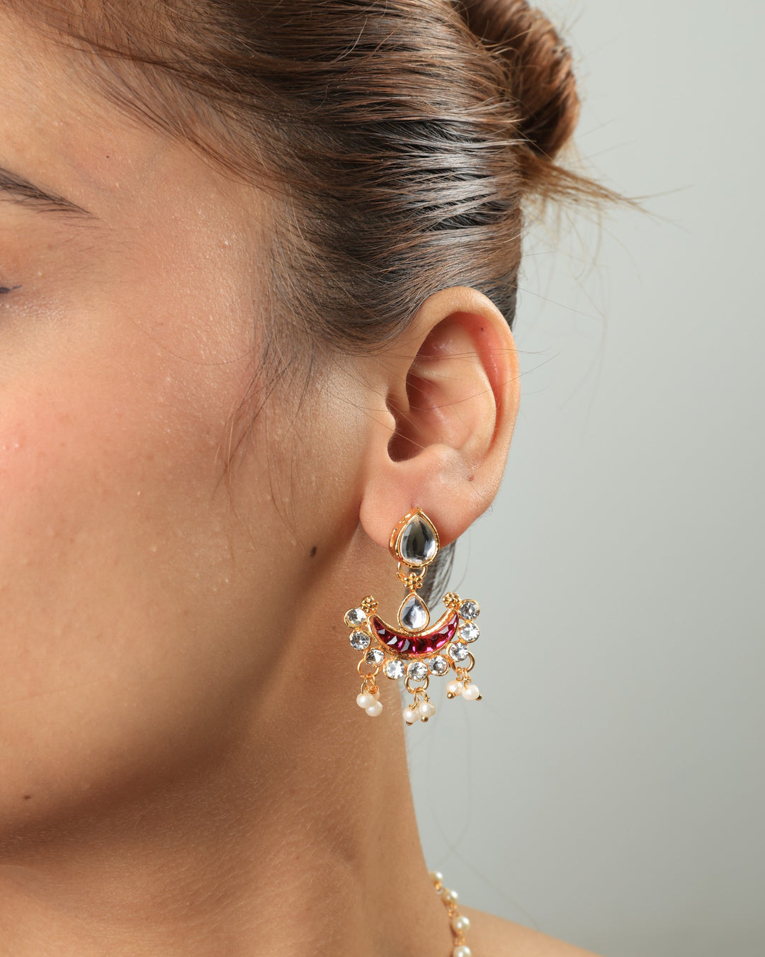 Roxana Pearl & Kundan Layered Pendant Necklace Set