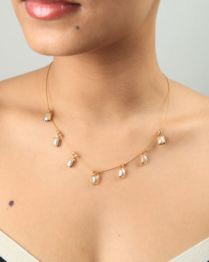 Soraya Pearl Drop Charm Necklace Set