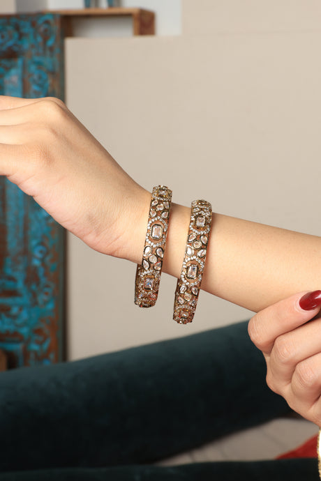 Shabnam Set-of-2 Antique Filigree Cuff Bangles