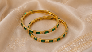 Giti Green Bangle-2pc set