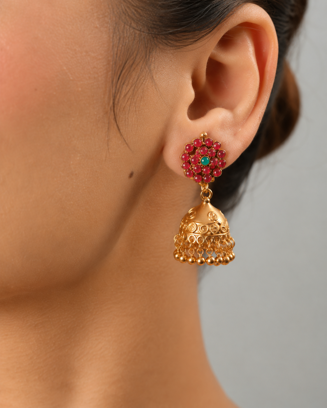 Gulrukh Floral Kundan Necklace Set