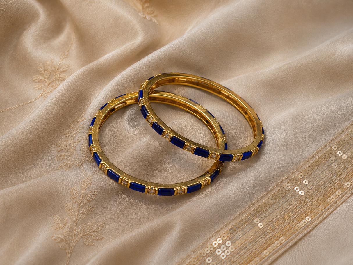 Giti Blue Bangle-2pc set